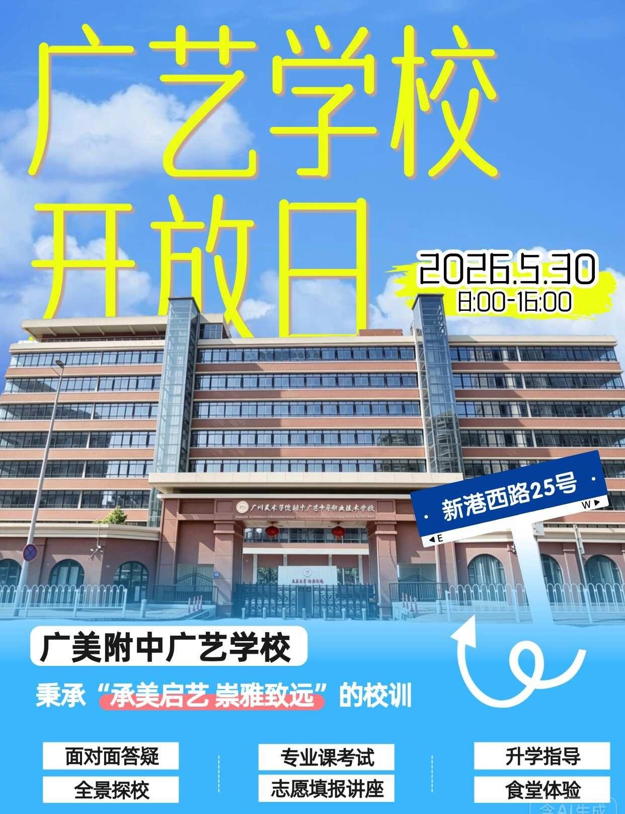 广美附中广艺学校开放日｜升学&探校全攻略
想了解广州美术特色升学的家长 & 同学
