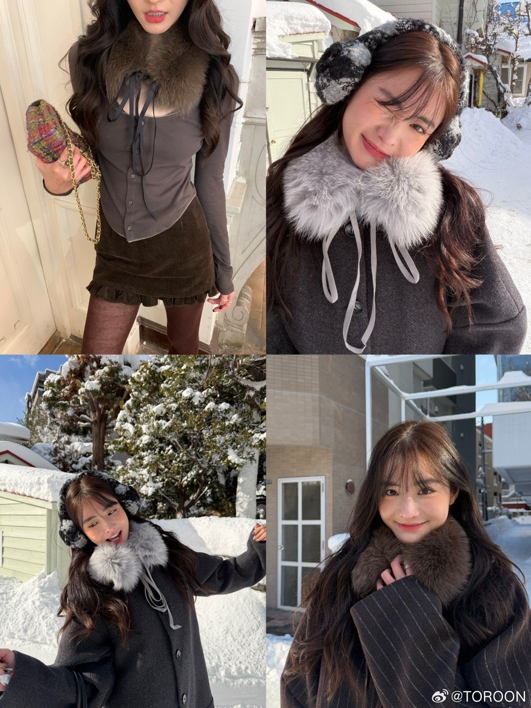 宝贝们 如果想要单独的狐狸毛领联系客服 179 包邮哈（送三色丝绒带） 只有上新