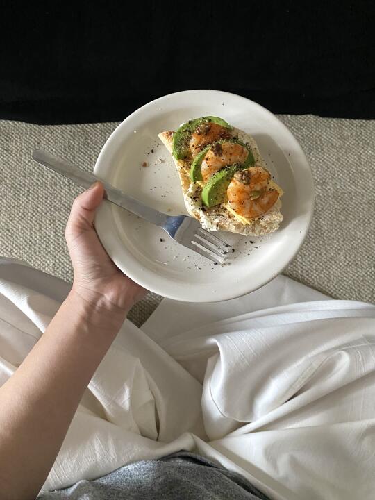 🧑‍🦰减脂抗炎早餐 芥末牛油虾～惊艳上头！！