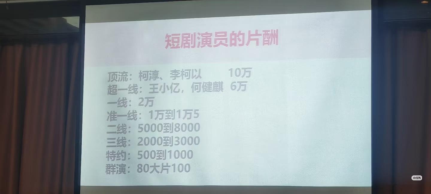 短剧演员片酬 ，短丝们你哥哥在哪一档～ 