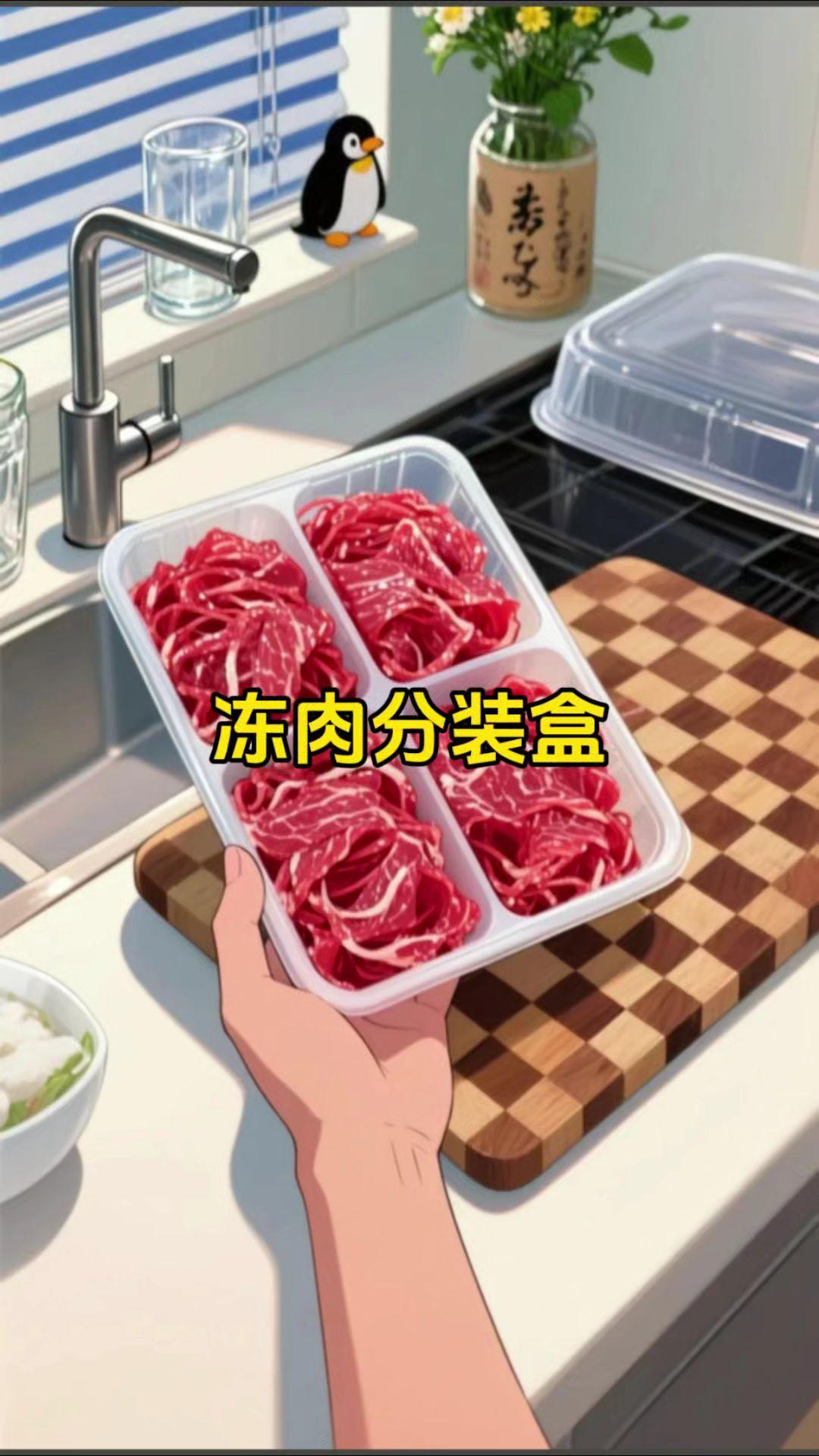 【惊爆价！8.8元发4个】有了这个分装盒，再也不用拿出一大块肉反复解冻...