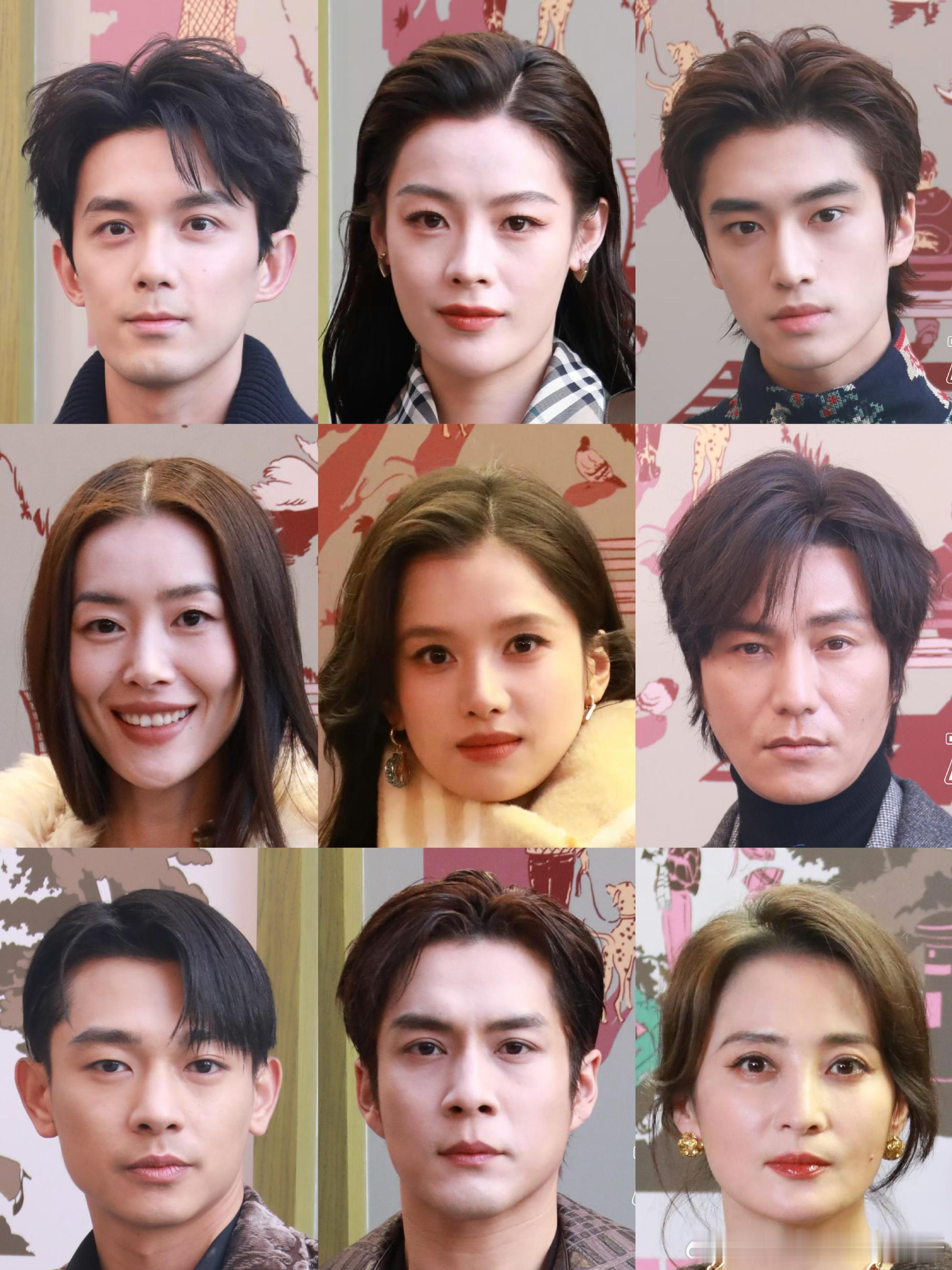 今日burberry活动怼脸生图吴磊、陈丽君、张康乐、刘雯 、张婧仪、陈坤   