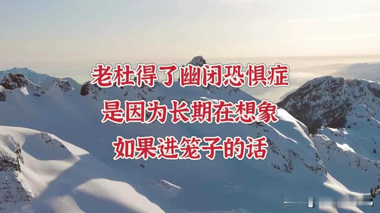 老杜粉劲暴，老杜医院出来后得了一怪病：怕乘车，怕坐电梯，怕一人独处，怕一个人处在