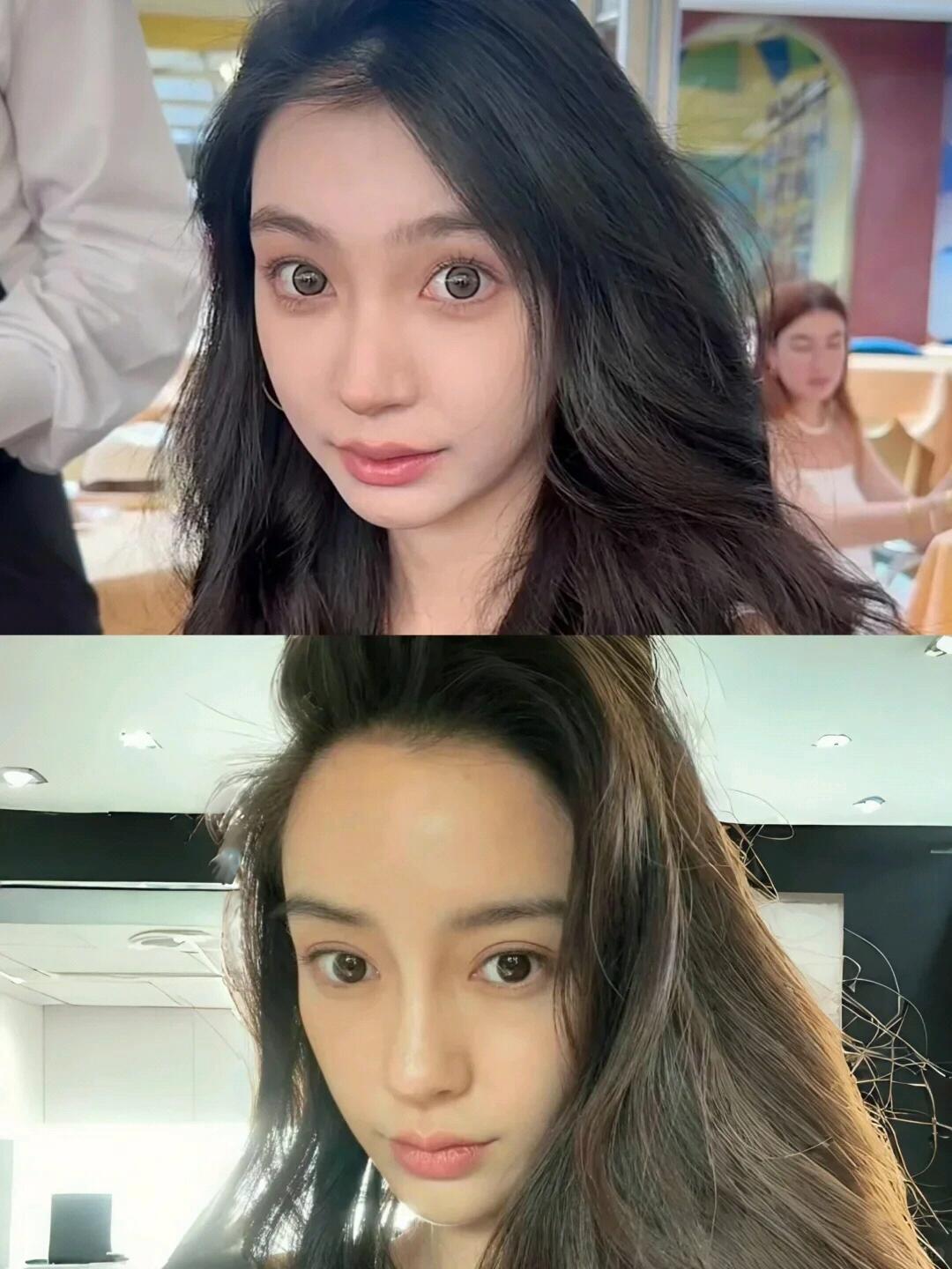 有网友说：Angelababy刚倒下，新代餐就来了，易梦玲正脸太像了…你觉得像吗