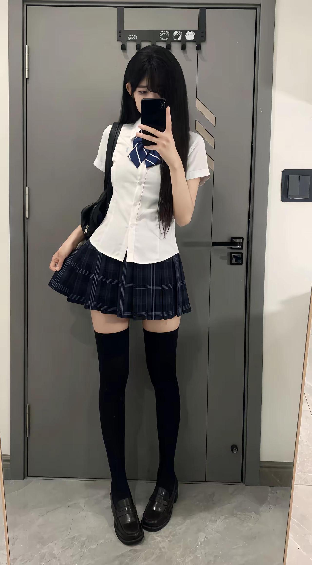 蓝蓝夏日。jk穿搭