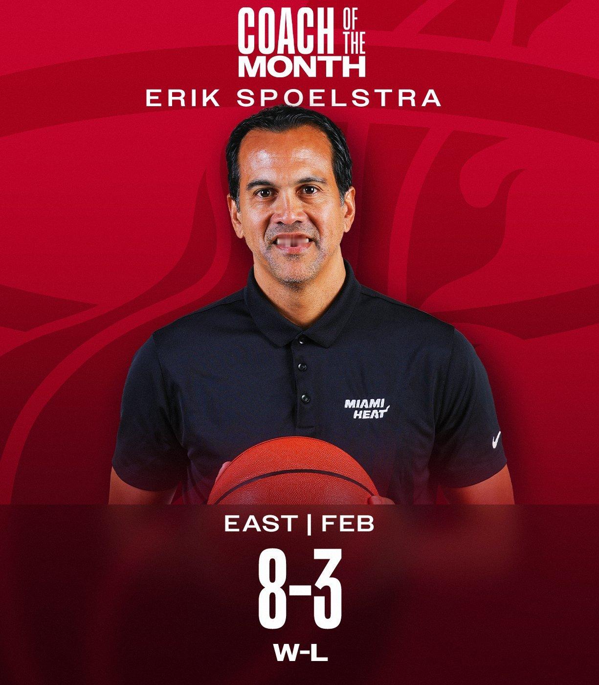 东西部月最佳主教练：斯波：8-3科尔：11-3（第8次）#金州勇士[超话]##斯