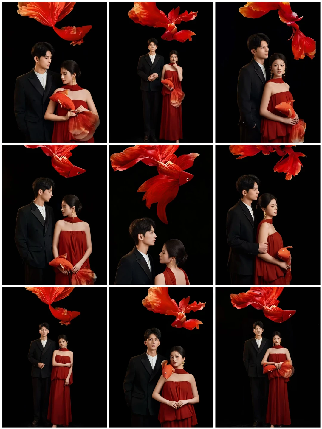 封神了！新年锦鲤情侣写真📷简单的高级感