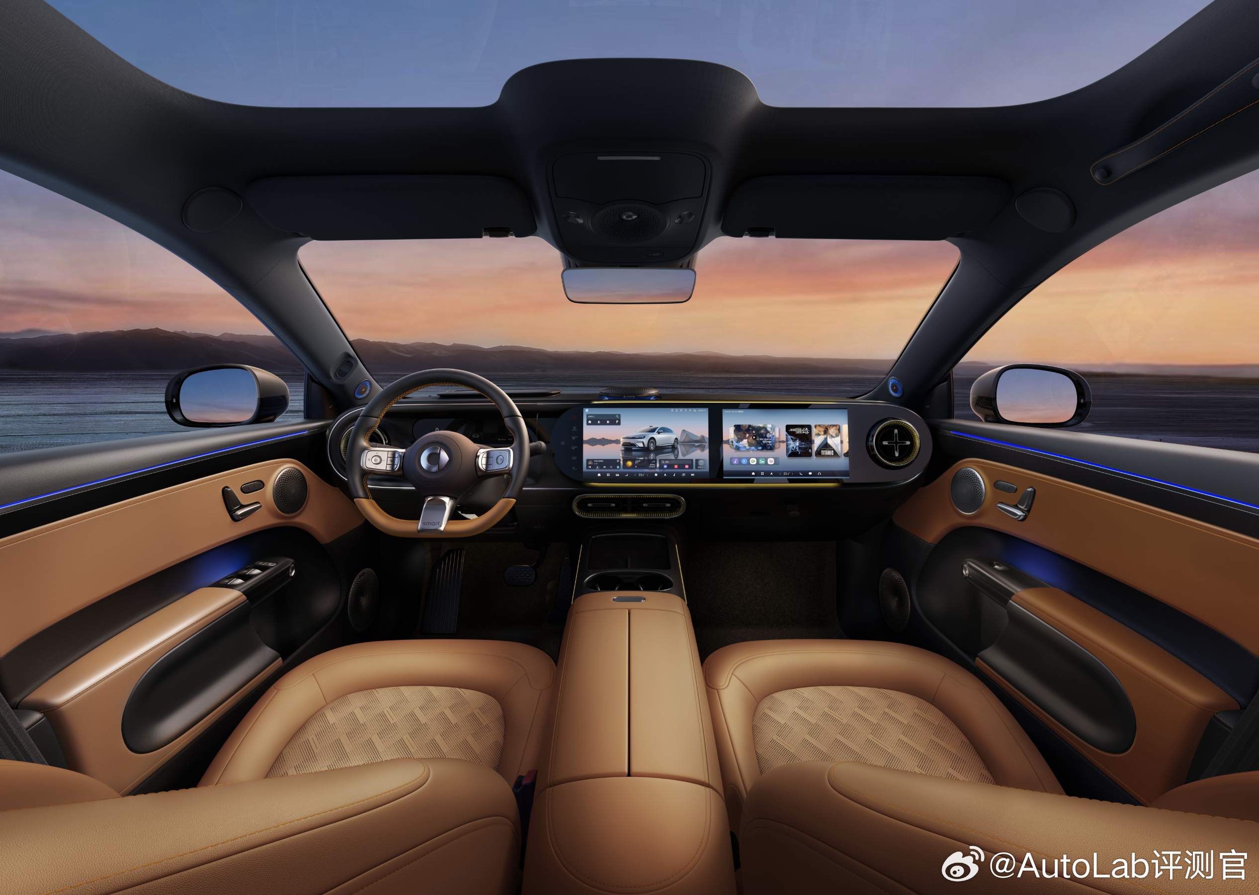 smart精灵6号内饰官宣了，亮点还不少比如Nappa小牛皮的零压一体式座椅，带