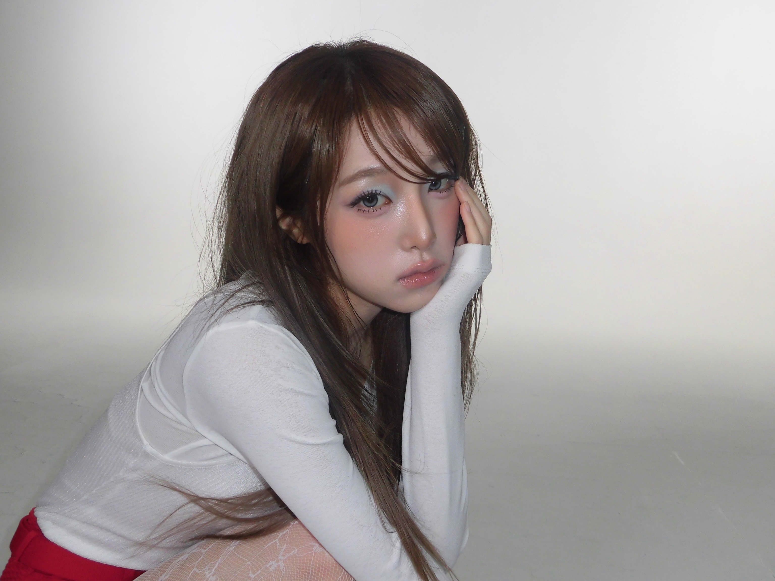 崔叡娜近期妆容🩵 