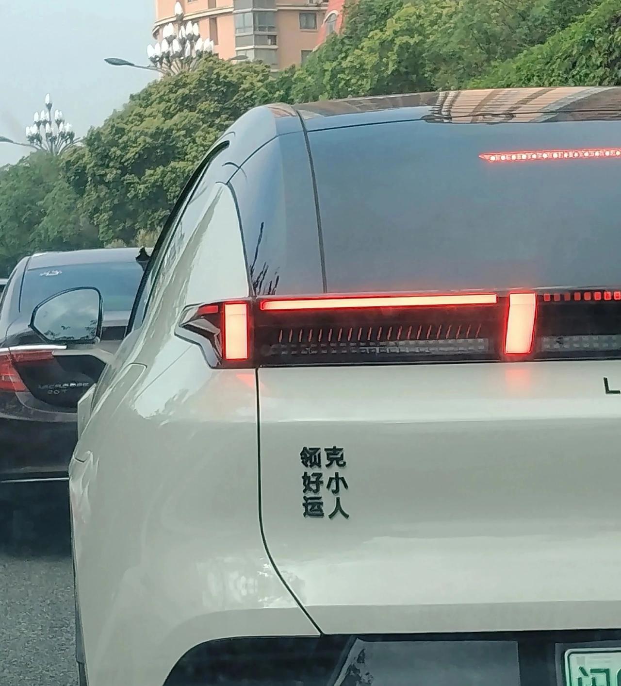 车语，但有人是这样解读：
品牌：领克
空间：好小
用途：运人
换了领跑的话，就可