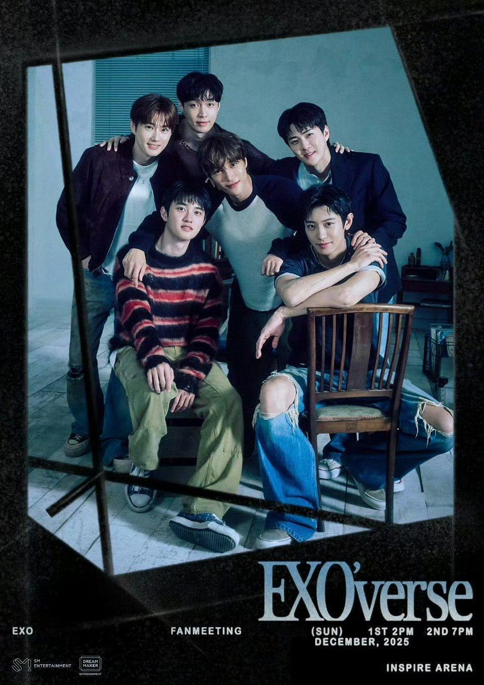 EXO见面会海报朴灿烈唯一官方门面真帅 