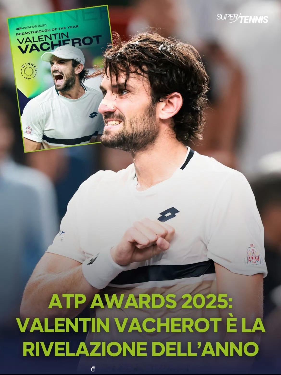 ATP年度突破大奖：瓦舍罗 