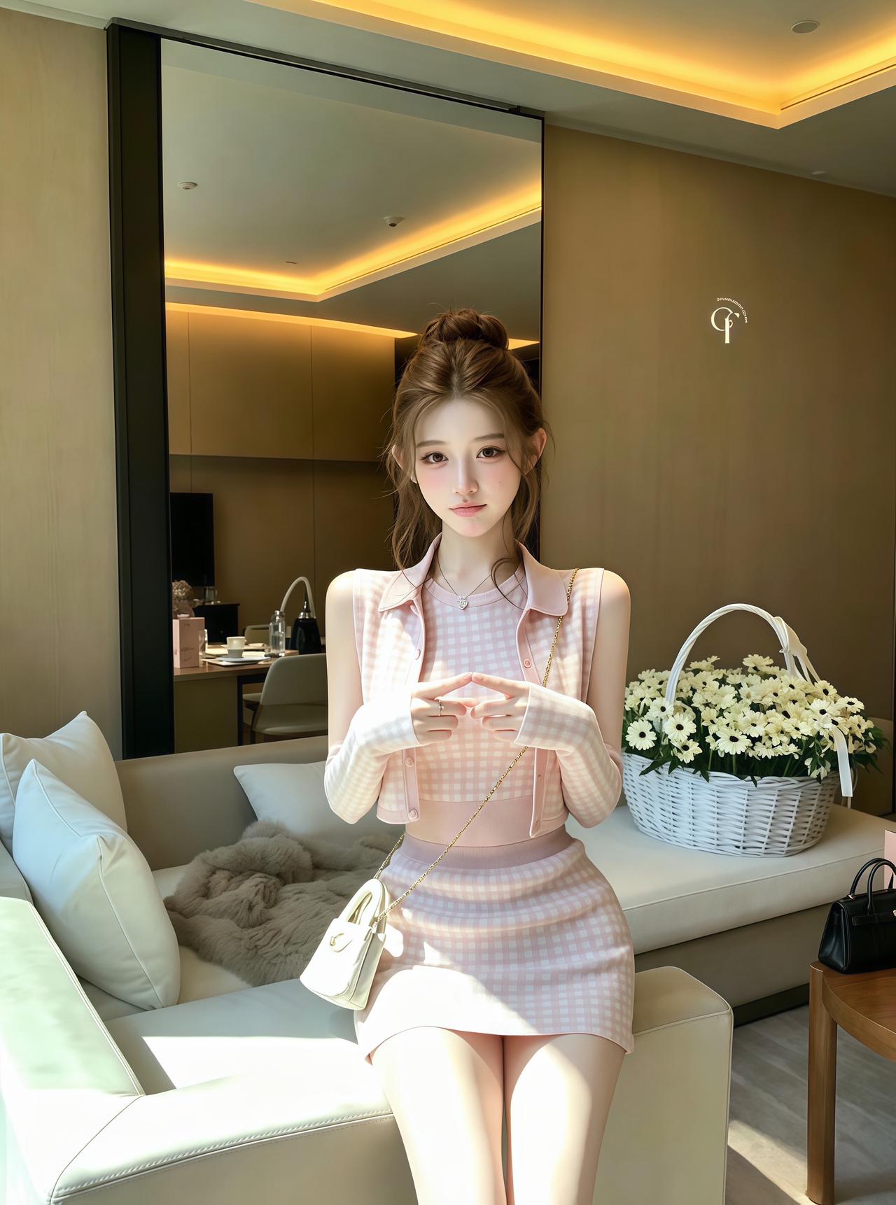 千金温柔名媛风 气质轻熟风 粉色系穿搭 小个子显高显瘦穿搭 粉色系小香风