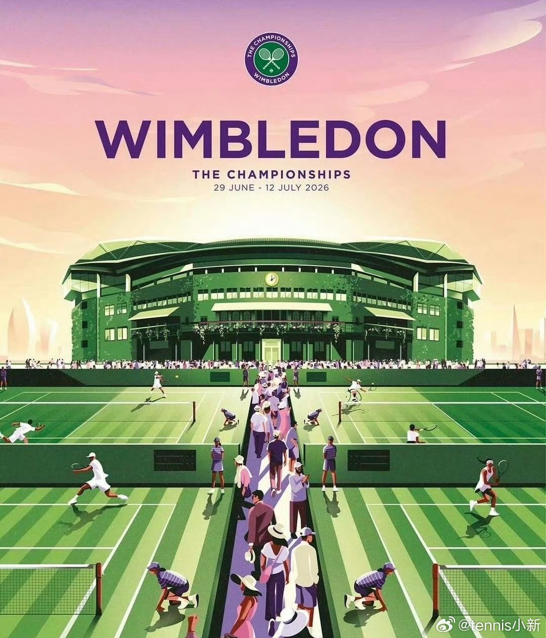 2026温网海报一眼AI味道网球talking大会
