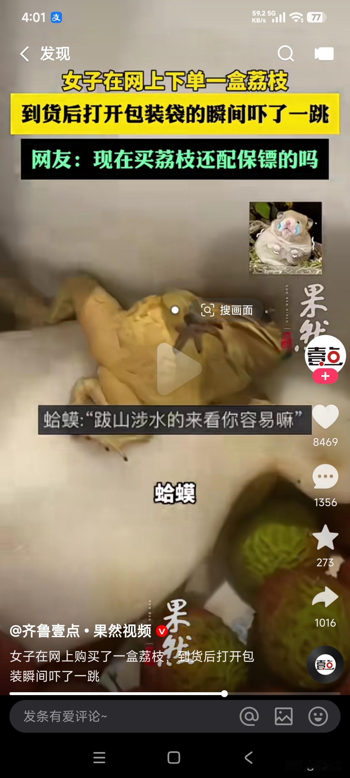 女子在网上下单买了一盒荔枝，到货后打开包装瞬间吓的大惊失色，谁能想到买荔枝居然还