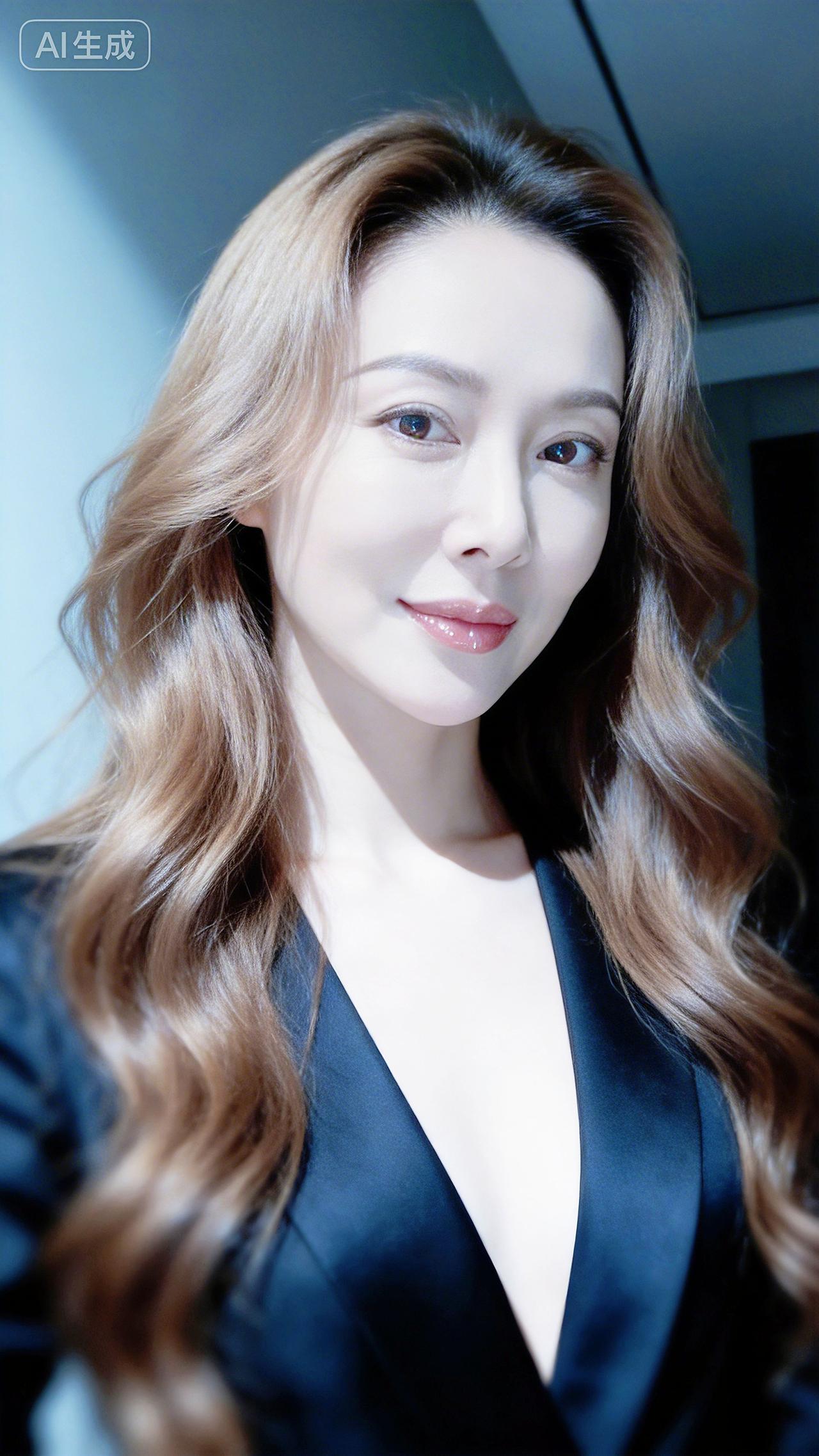 在写字楼偶遇……即梦AI 美出高级感 大波浪卷发 气质女神