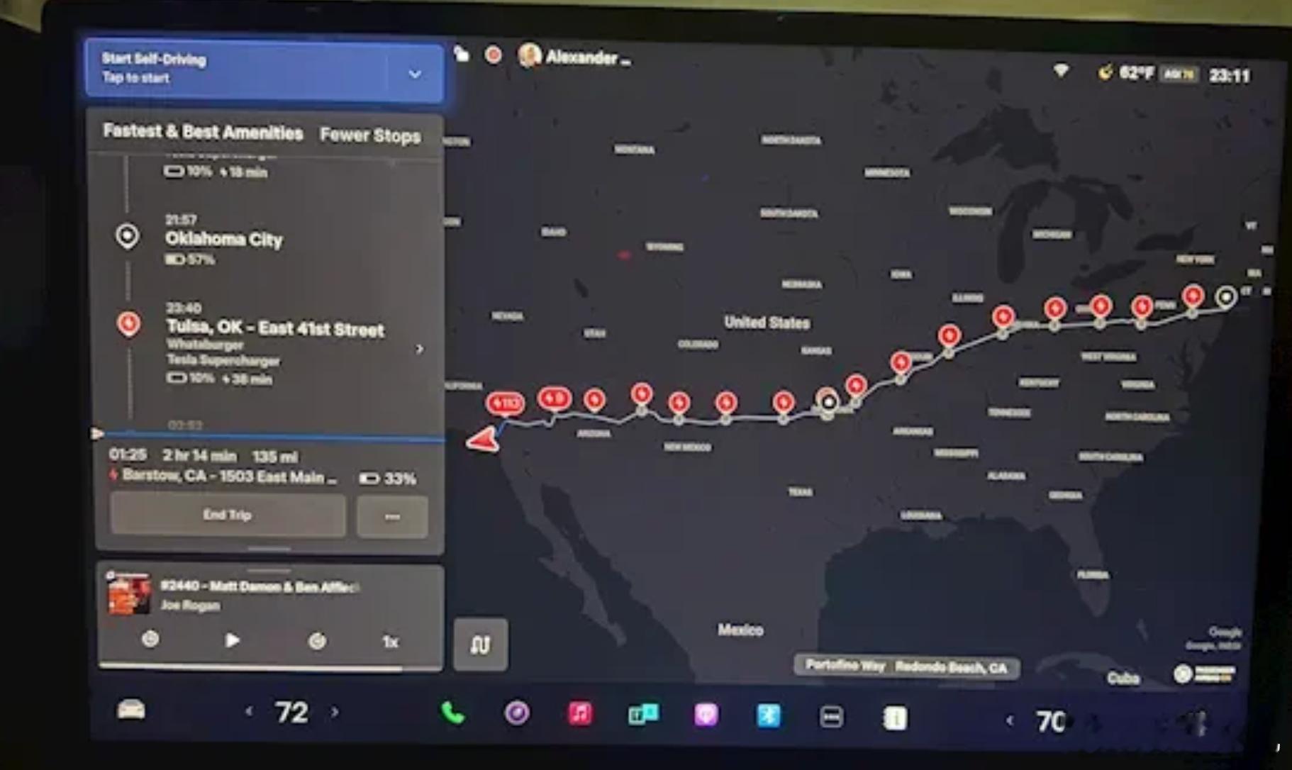 58 小时，5000km 无接管一辆 24 款特斯拉 Model S 使用 FS