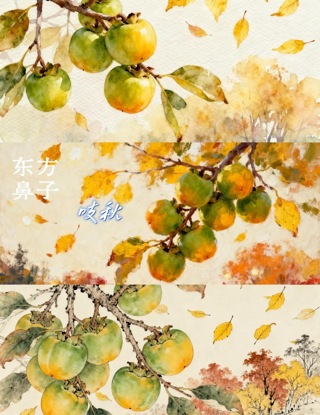 东方鼻子 吱秋 测评
这个柿子不同于以往熟透的柿子。
它开头更多的是青涩的柿子，