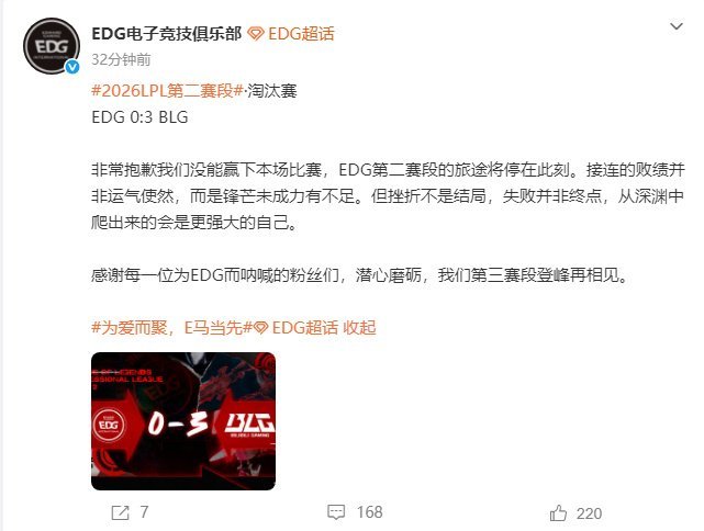 LPLEDG说失败并非终点英雄联盟没有永远的 loser，看看WE就是一个很好的