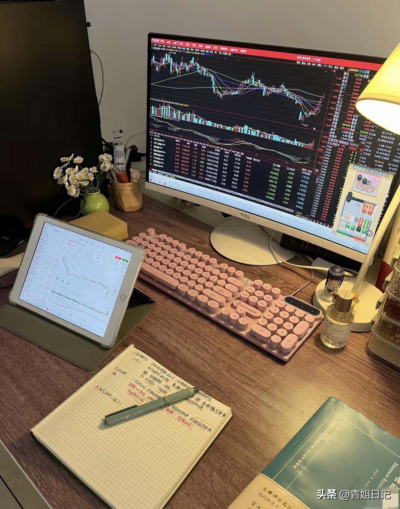 终于悟了！
为啥现在大伙儿宁可对着K线烧脑，也不想回工位烧命。

以前我也觉得，