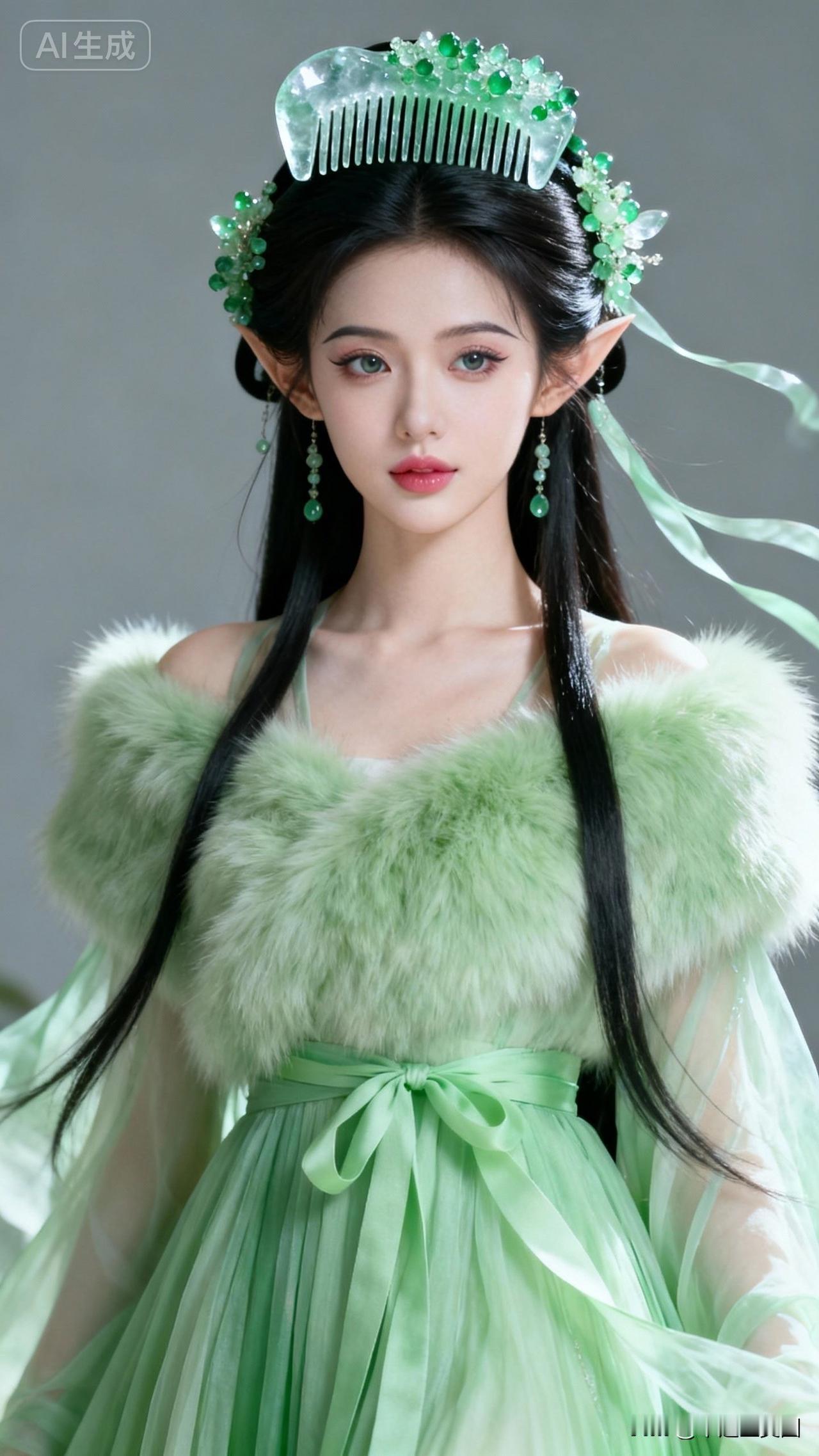 梦幻精灵公主，绿意盎然，仙气飘飘！🌿👑