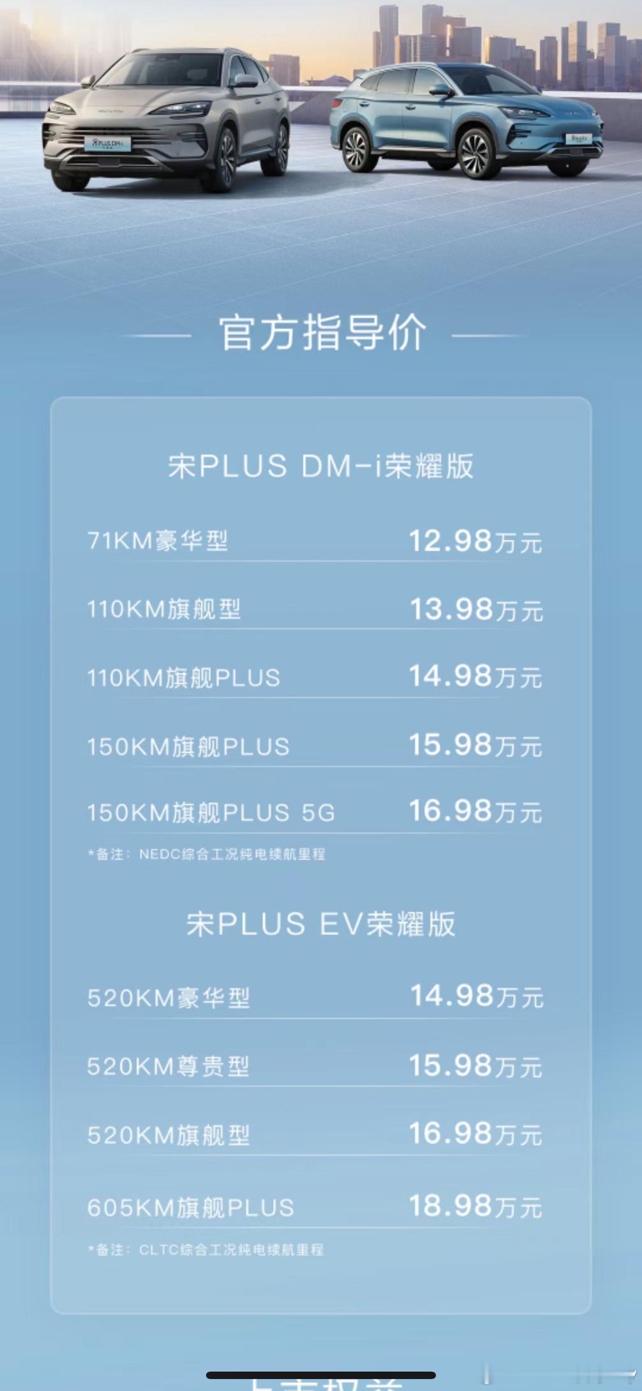 算上置换补贴，12.5万就能开上比亚迪宋PLUS了，14.5万就能开上比亚迪海豹