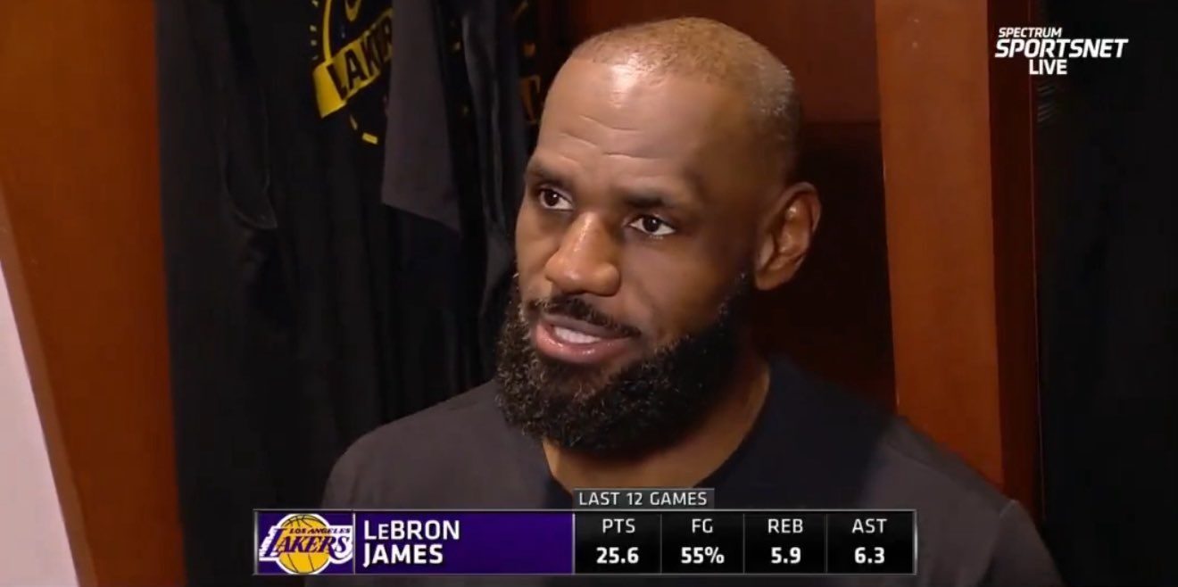 过去12场比赛的数据，什么水平？詹姆斯