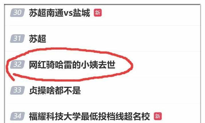 媒体报道称：一名机车网红“骑哈雷的小姨”日前车祸去世
据说这是一起高速上撞隔离带
