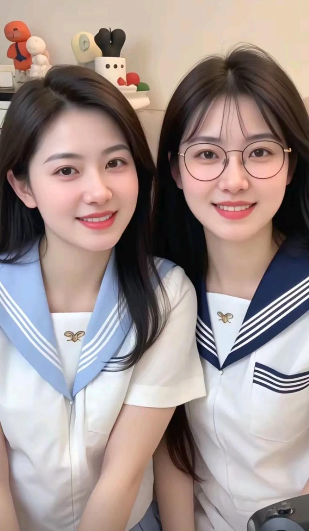 青春洋溢的姐妹花，一起享受美好时光！🌸💕