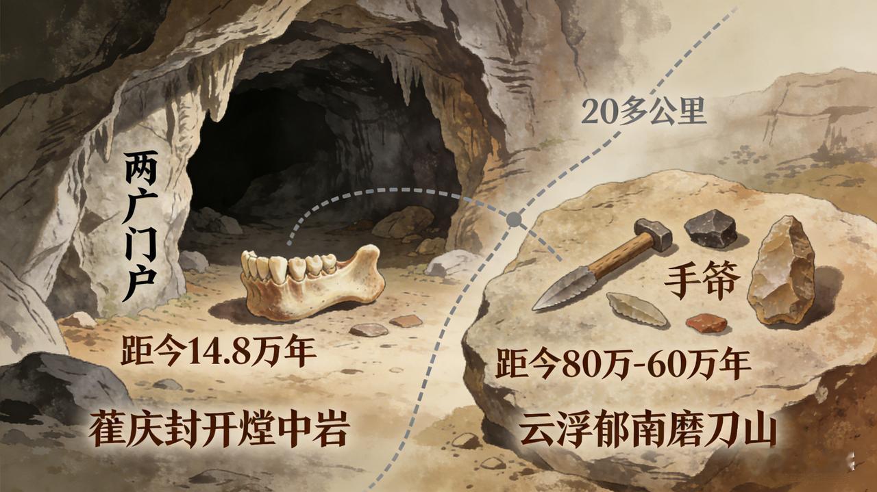 14.8 万年，专家称这些古人类为垌中岩人，他们生存的年代比韶关曲江的马坝人还要