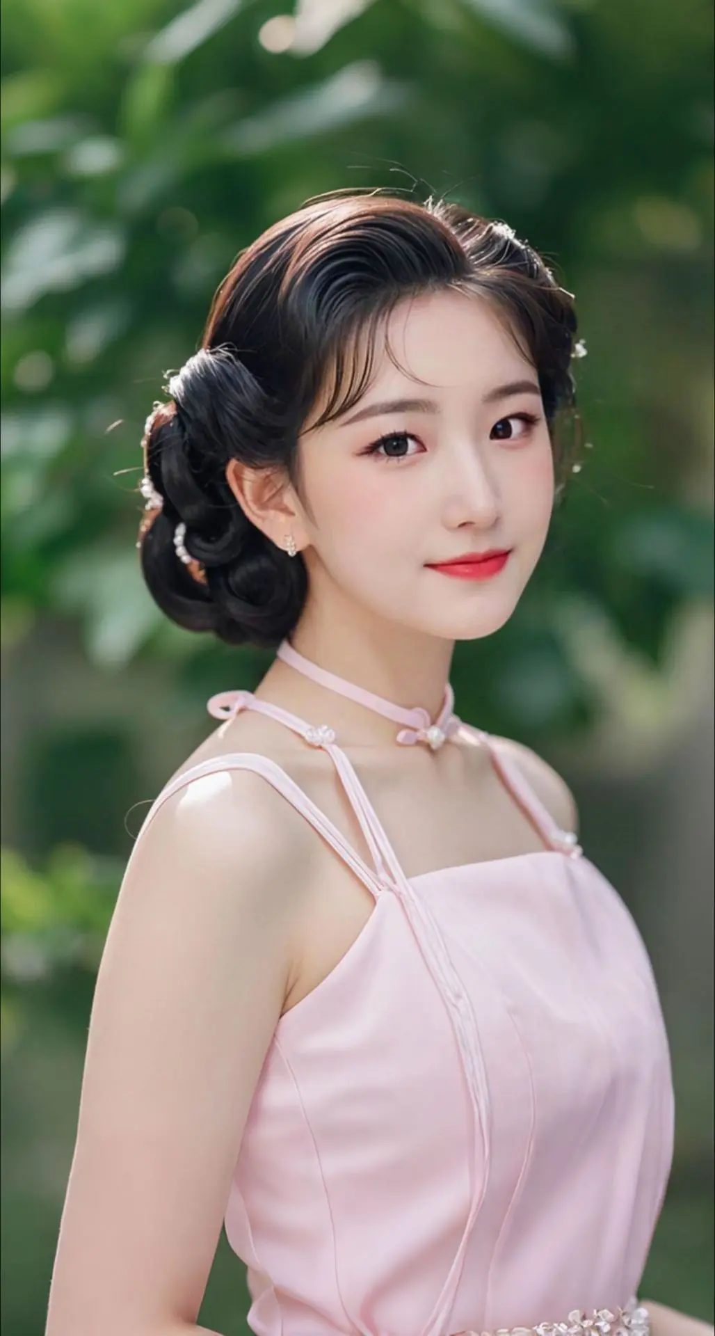 AI扩图 AI甜美上海滩