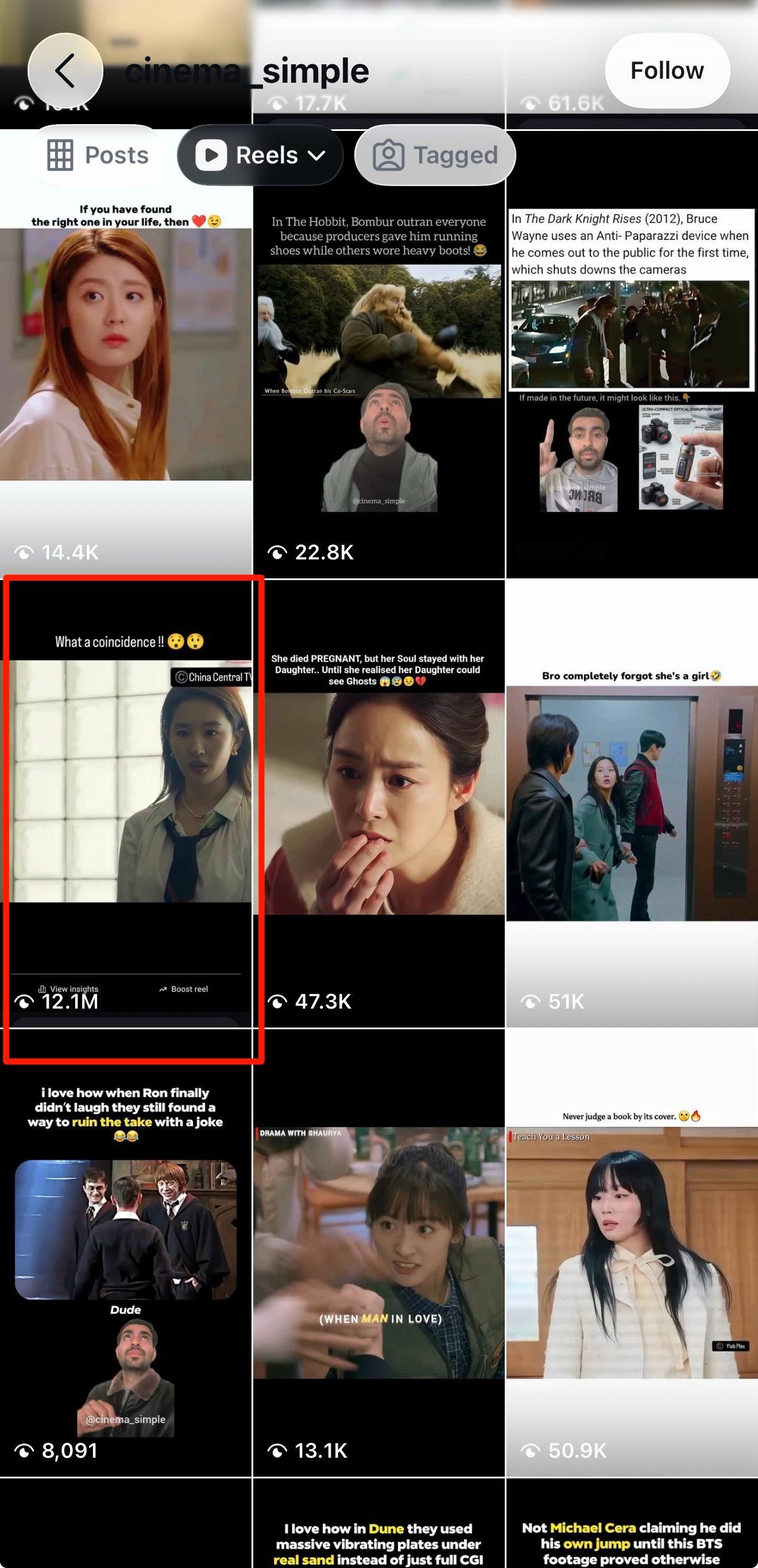 刘亦菲 逛Ins刷到了一个剪辑up主，平常播放量基本上都是几万吧，刘亦菲《玫瑰的