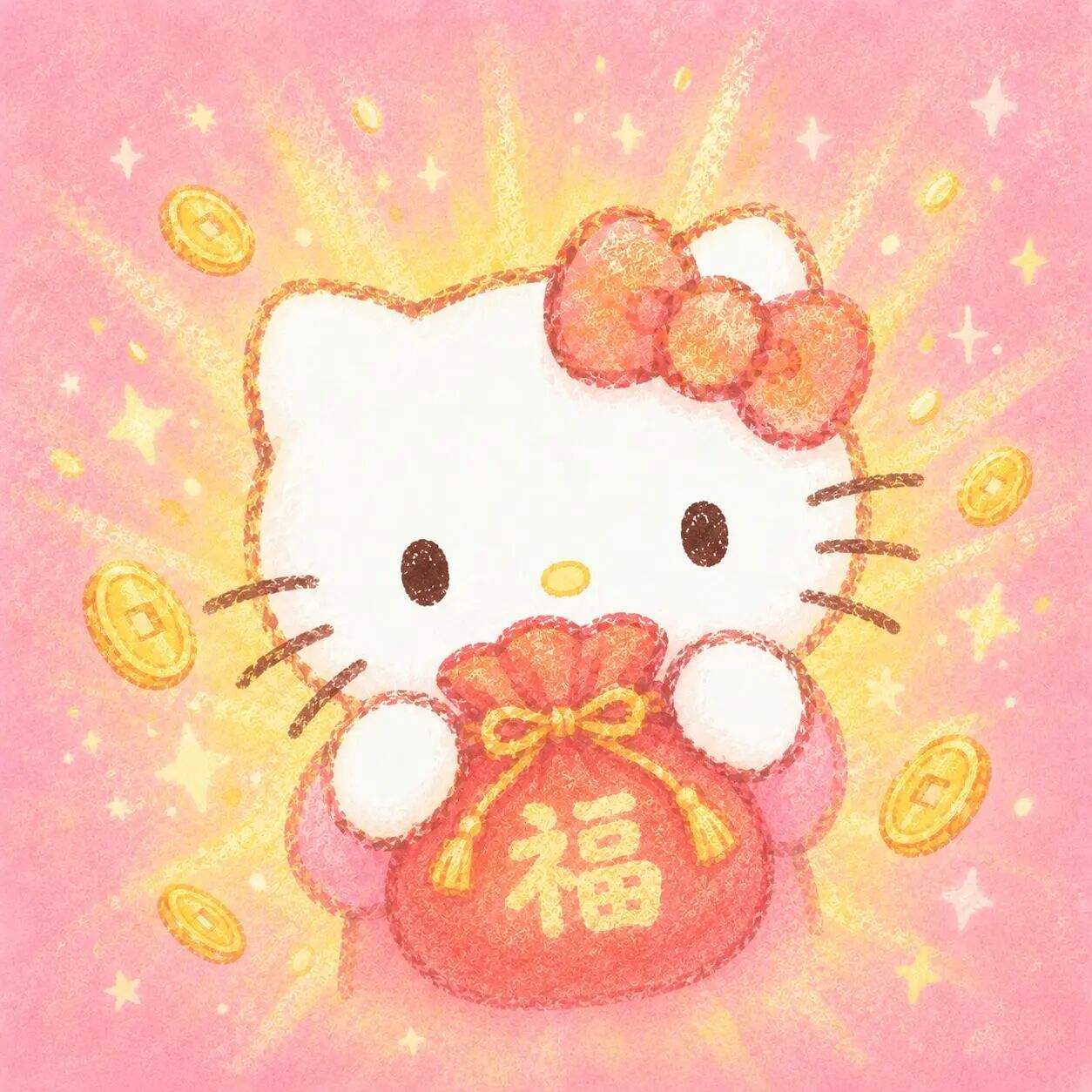 接爆金币，接福千祥头像/背景桂霁月