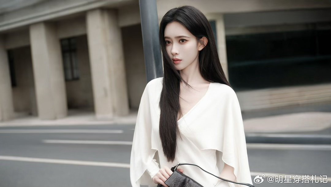 孟子义冷脸小白花今天这一组造型真的狠狠戳中审美，收起平时爱笑鲜活的状态，淡淡的冷