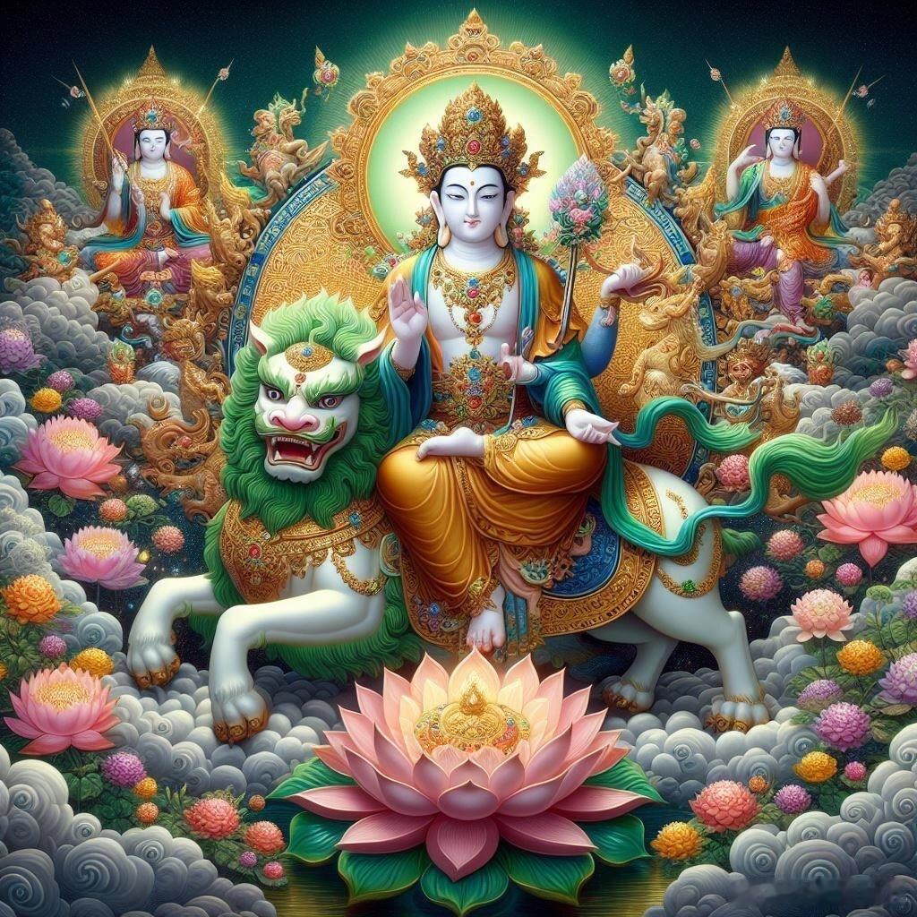 遇见文殊菩萨许个愿吧，心诚则灵，万事顺遂！ ​​​