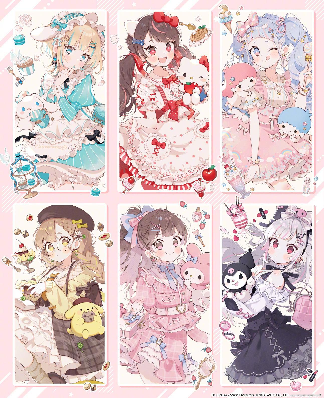 三丽鸥×画师 「上倉エク」联动新绘插图周边 ​​​