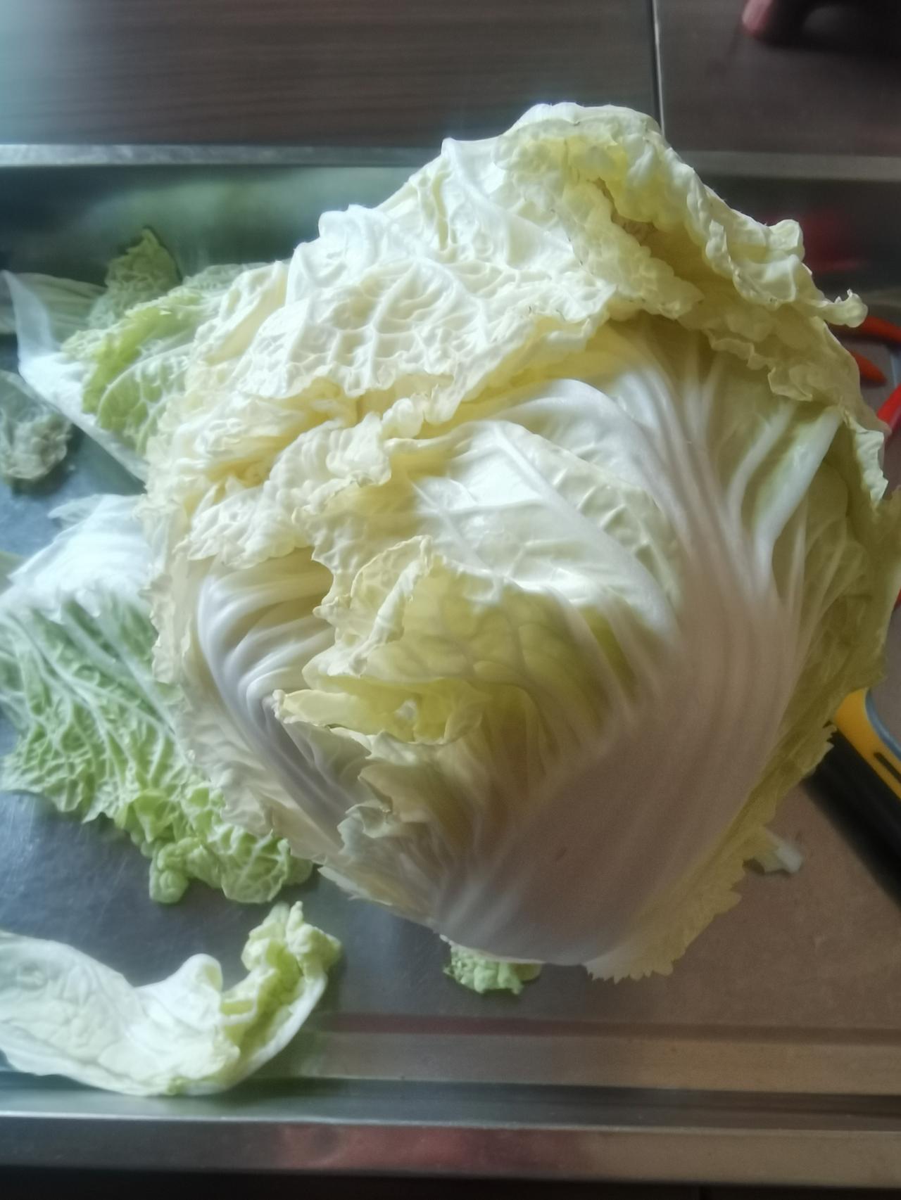 大白菜是我爱吃的。
尤其是打过霜被冰雪覆盖过的大白菜，那种清甜柔嫩一直深藏在我的