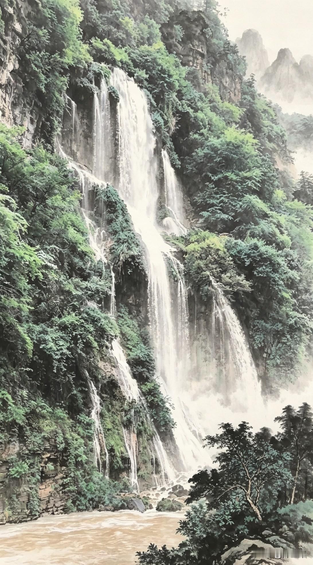 晒图笔记大赛层峦铺展翠色，幽谷静纳长风。白瀑自危崖凌空垂落，撞击嶙峋山石，碎作漫