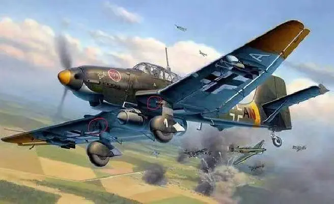 JU-87斯图卡俯冲式战斗轰炸机，江湖绰号:尖啸死神，这款机械当时在欧...
