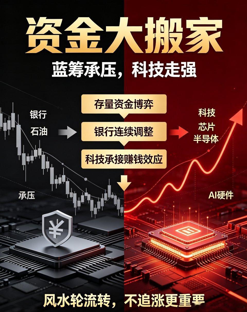 A股半日放量3290亿盘面深度拆解：蓝筹持续走弱，资金彻底搬家！科技与权重上演冰