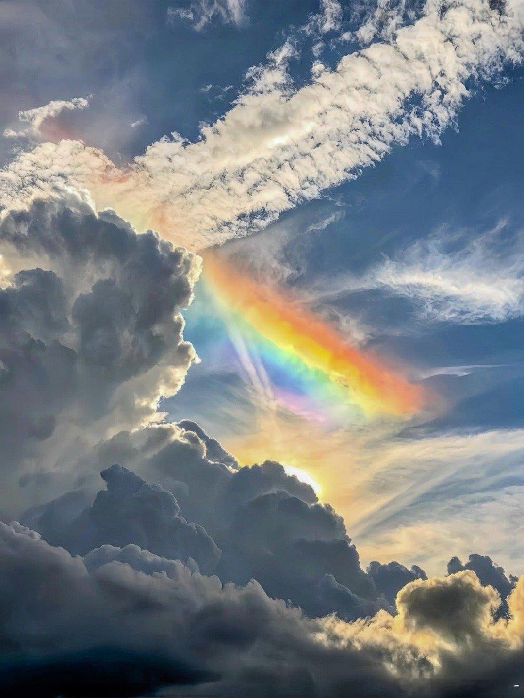 好美 什么时候我能近距离看一下彩虹🌈 ​​​