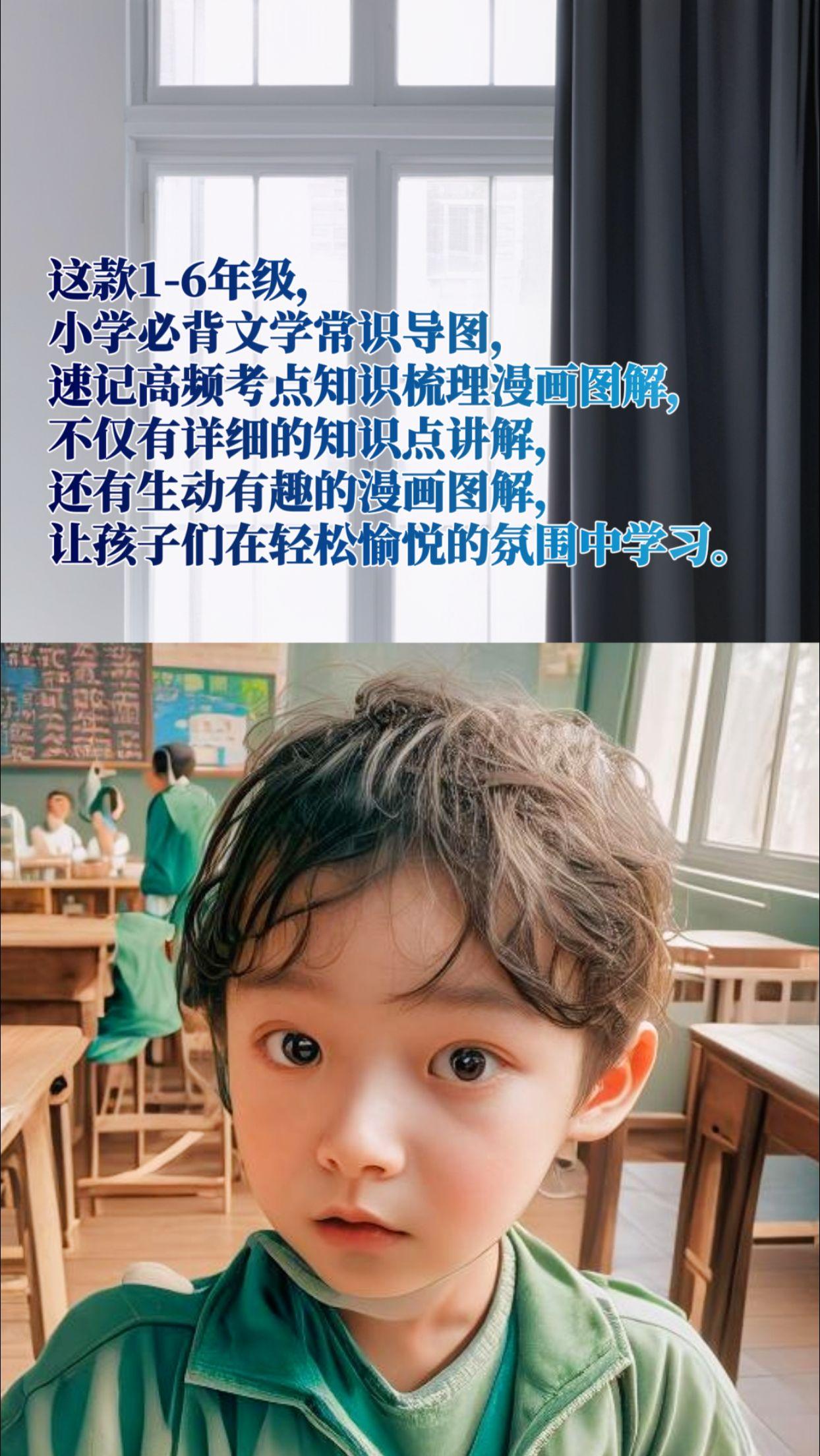 这款1-6年级小学必背文学常识导图速记高频考点知识梳理漫画图解，不仅有详细的知识