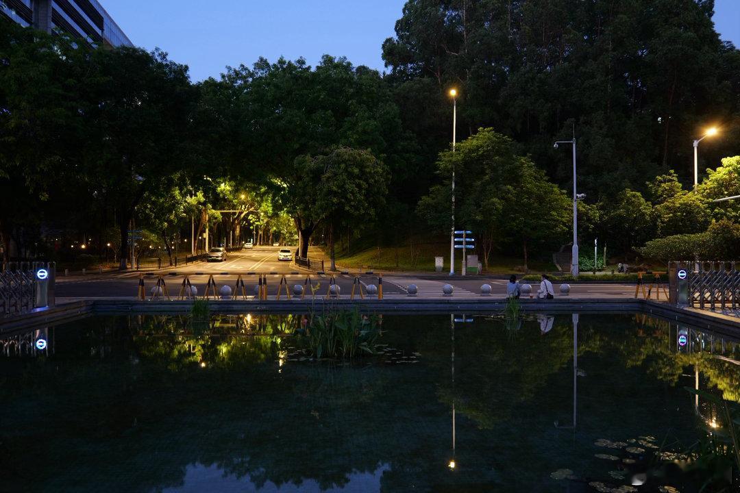 广州黄埔科学城的日落时光最美晚霞风景摄影夜色风景摄影 松下S9 28-200 科