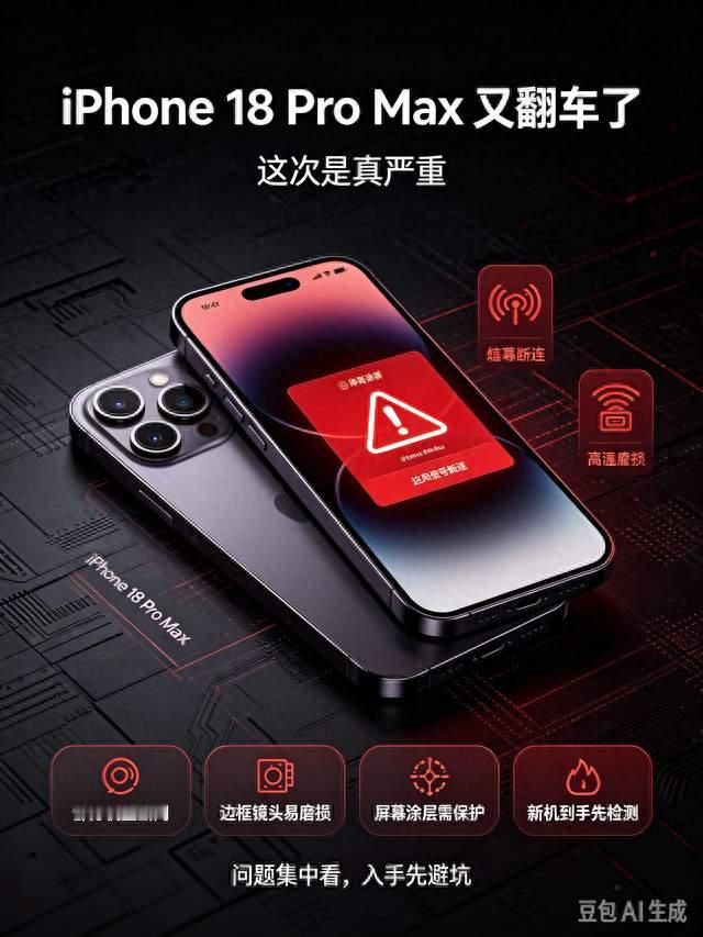 iPhone 18 Pro Max 又翻车了，这次是真严重