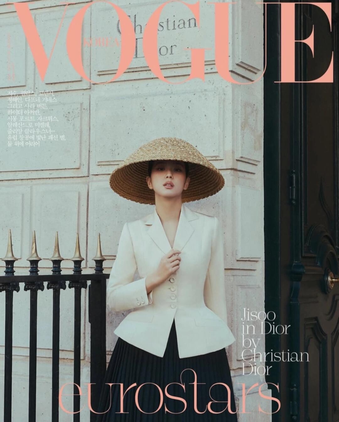 金智秀JISOO x VOGUE KOREA 4月刊封面 迪奥推封，致敬DIOR