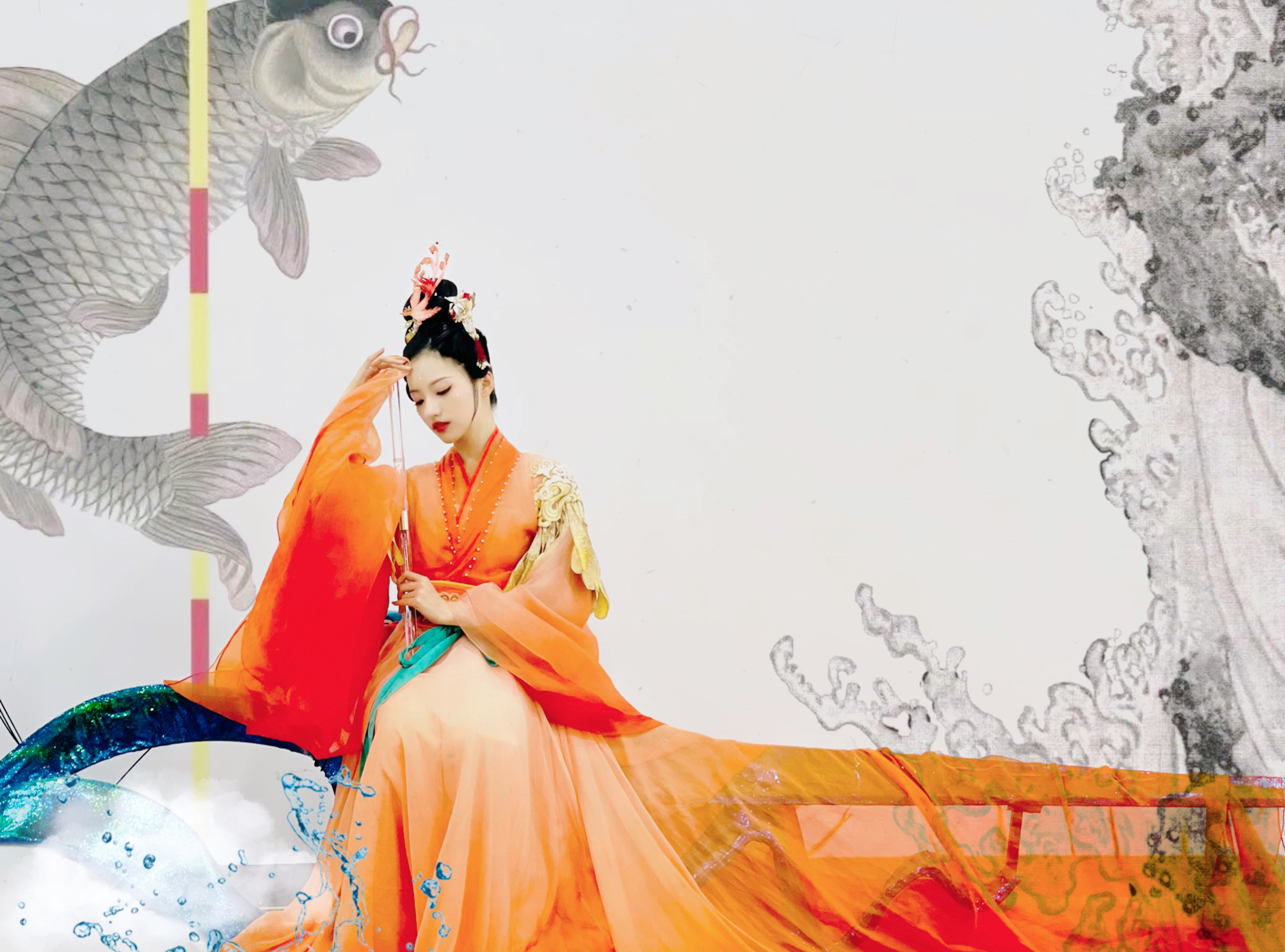 #亚运开幕式#第一艘船上是00后竹笛演奏者郑迪演奏的《烟雨染江南》[泪][泪][