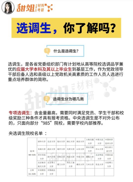 选调生，材料硕士的特殊就业方向！