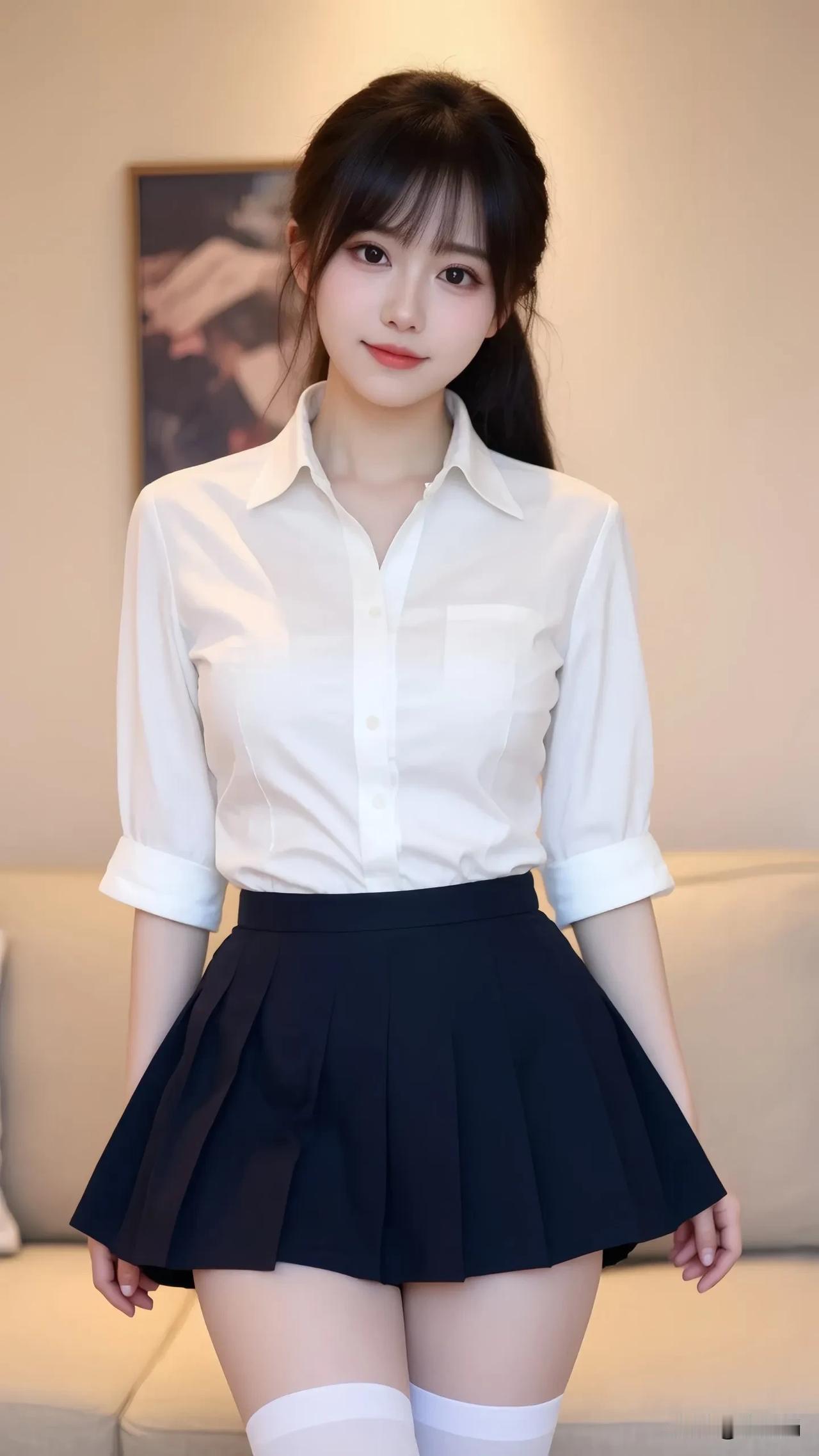 我总记得那天走廊的光线刚好。

你倚在窗边，白衬衫领口被风吹得轻轻鼓起，蓝格子百