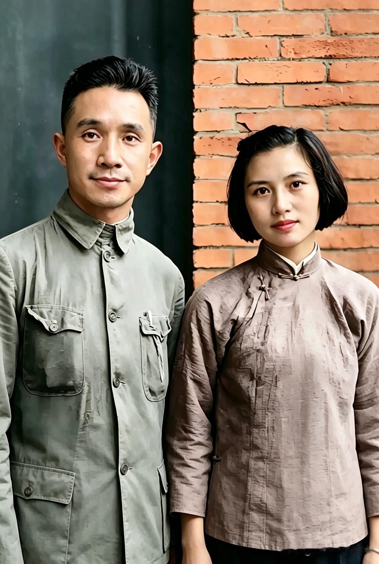 1941年12月26日，粟裕与楚青在如东石庄结婚。34岁的粟裕目光坚毅，阳光帅气