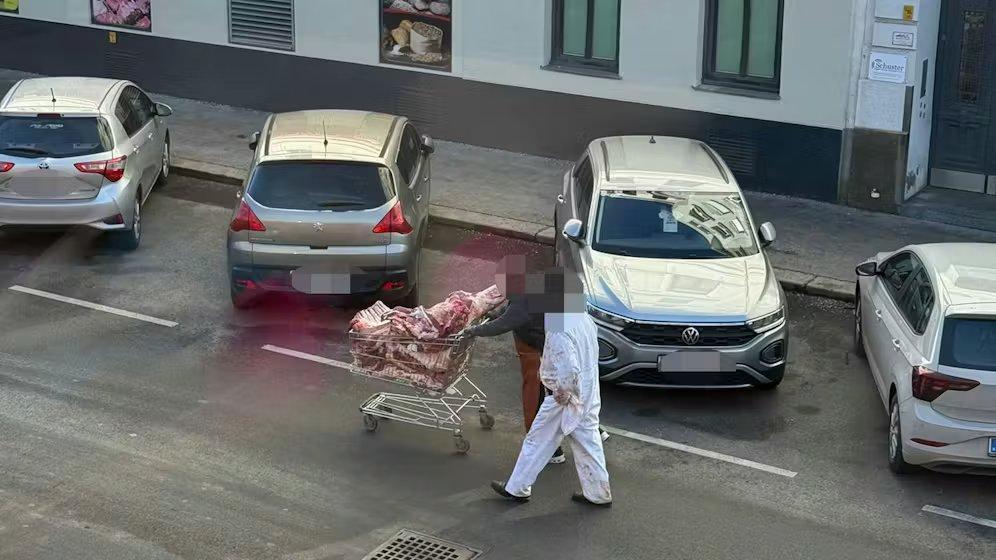 维也纳发生的两起经证实事件：生肉被未经任何保护地用购物车运送到到外国人经营的商店